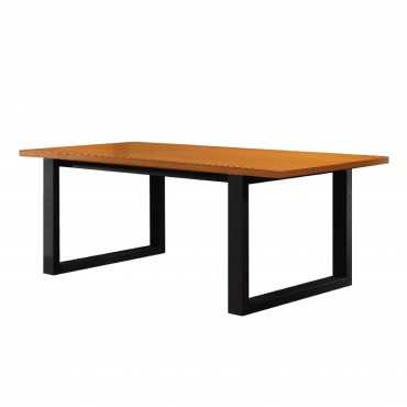 U leg acacia dining table