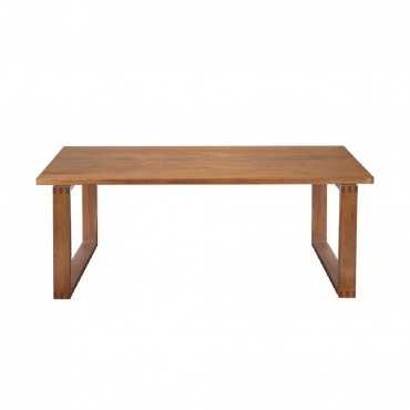 Square cross wood leg meranti round dining table